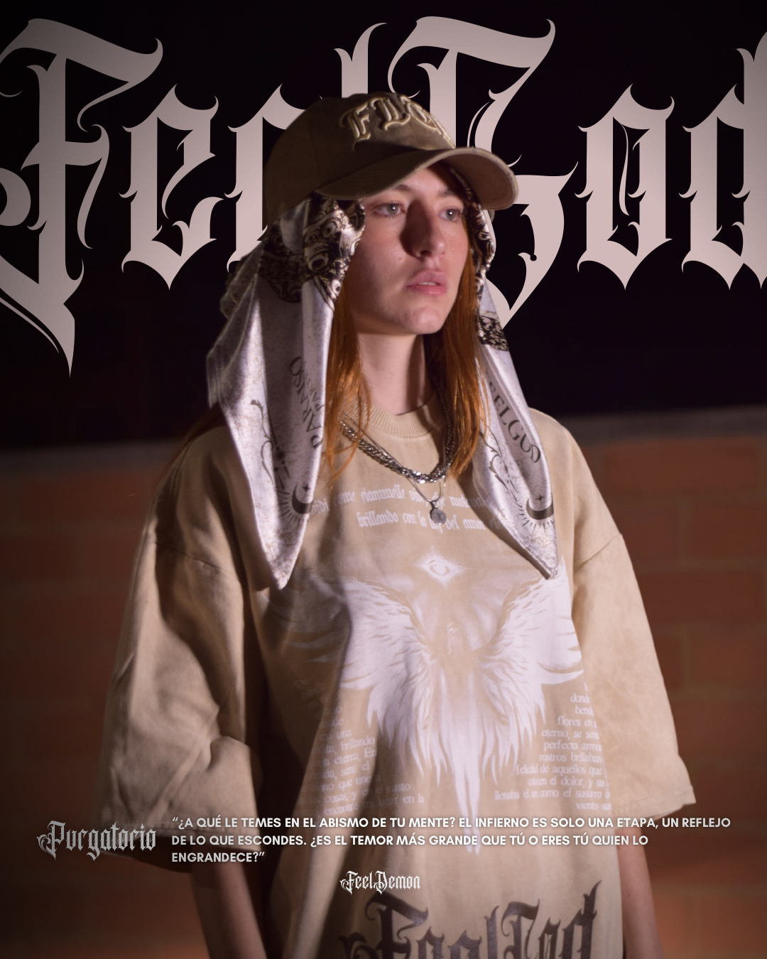 Camiseta Oversize, Acid Wash - FeelDemon