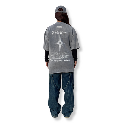 Camiseta Oversize, Acid Wash - FeelDemon