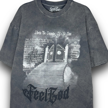 Camiseta Oversize, Acid Wash - FeelDemon