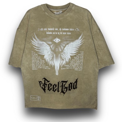 Camiseta Oversize, Acid Wash - FeelDemon