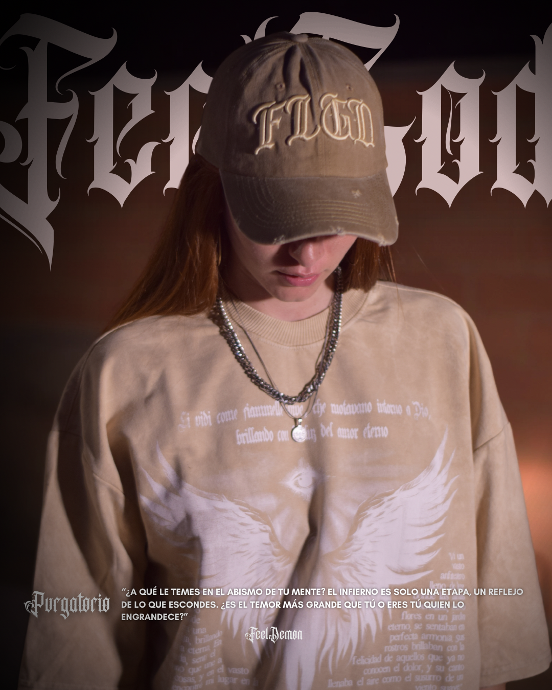 Camiseta Oversize, Acid Wash - FeelDemon