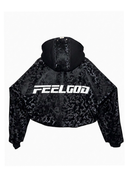 CHAQUETA NEGRA CAMUFLADA LVX ETERNA