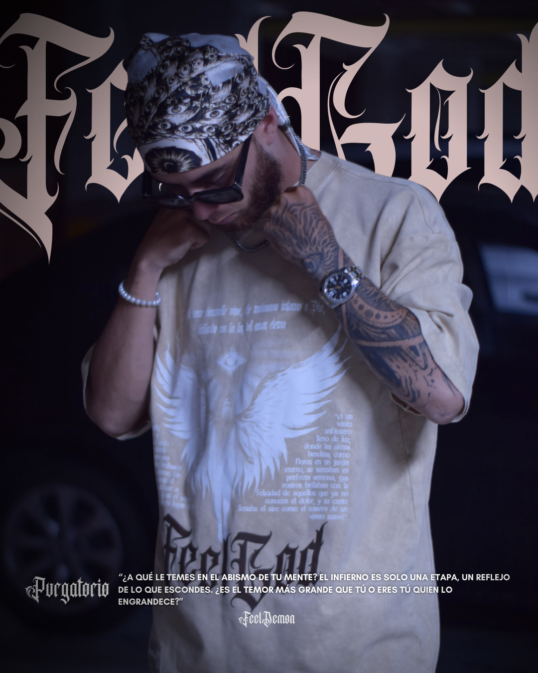 Camiseta Oversize, Acid Wash - FeelDemon