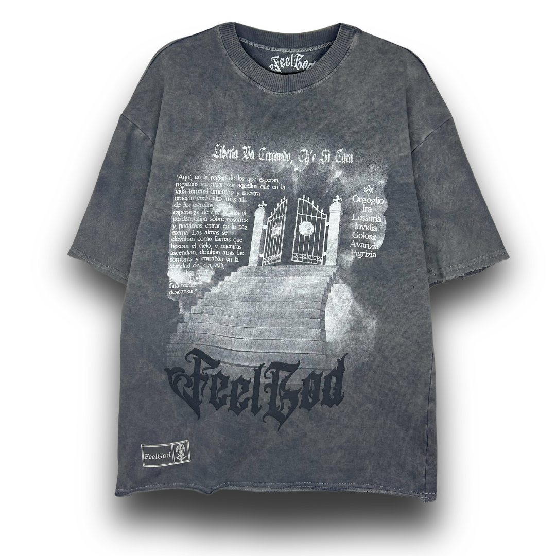 Camiseta Oversize, Acid Wash - FeelDemon