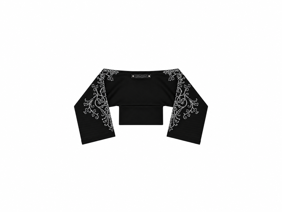 BLUSA ORNAMENTO — NEGRA