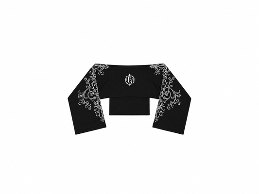 BLUSA ORNAMENTO — NEGRA