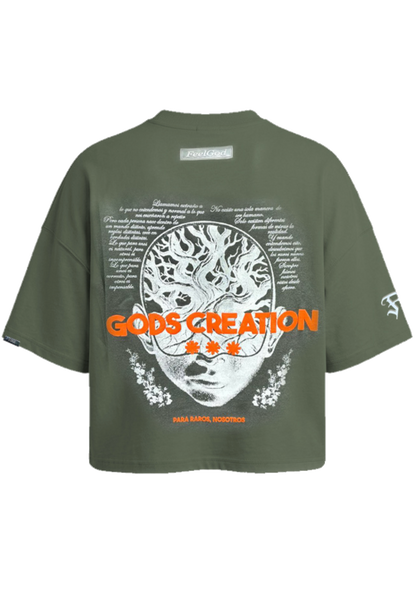 Camiseta verde boxyfit.