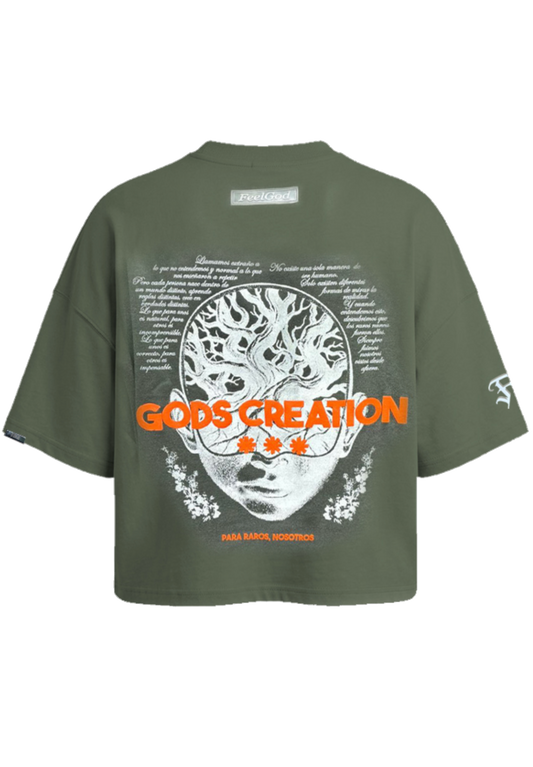 Camiseta verde boxyfit.