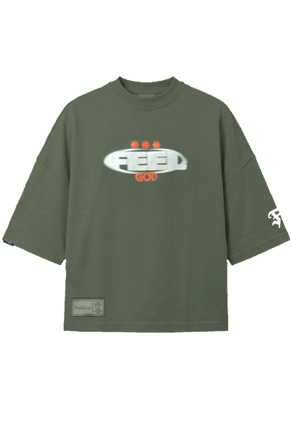 Camiseta verde boxyfit.